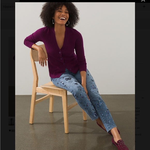 Chicos embellished sequin girlfriend jeans - Picture 3 of 10